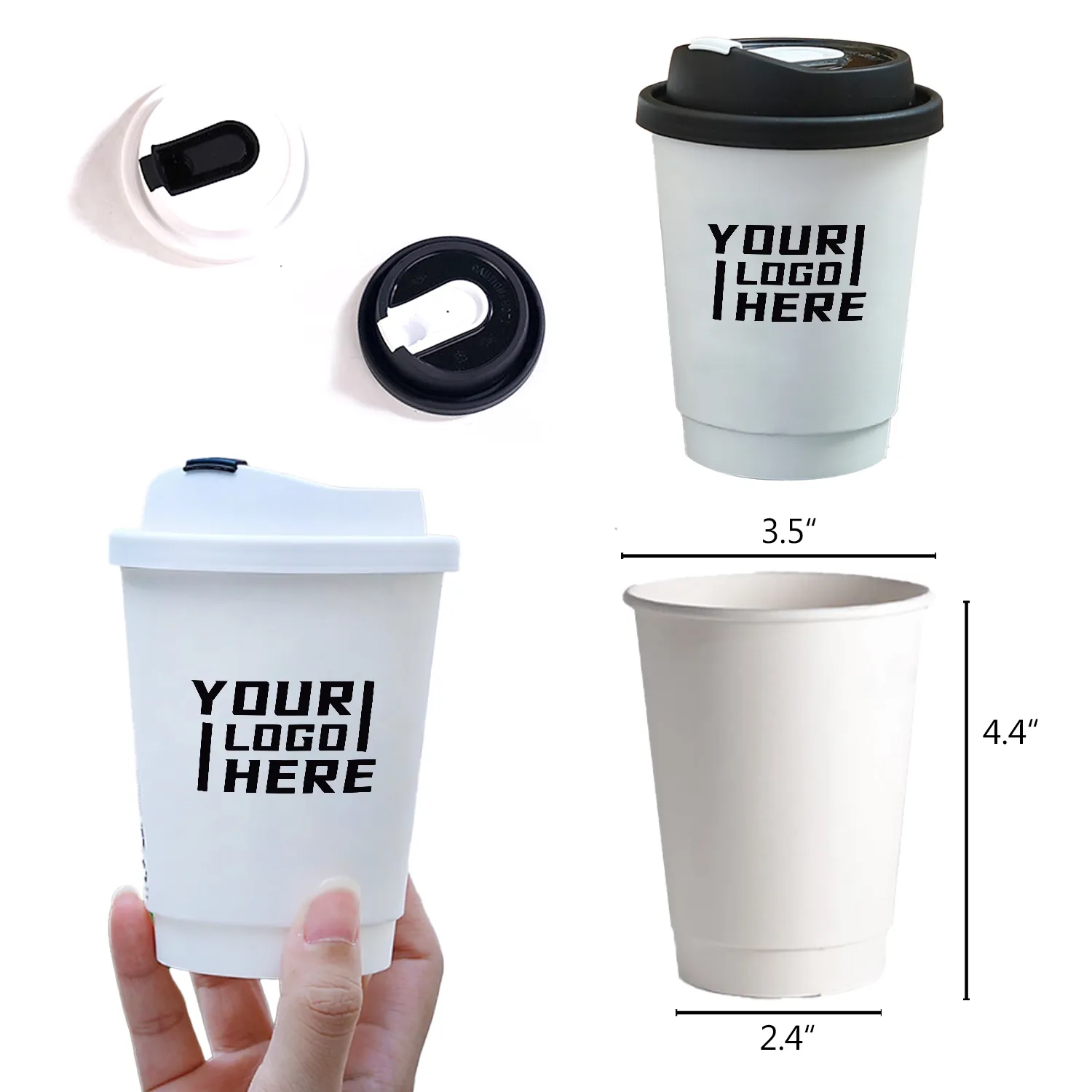 8oz Beverage Coffee  Insulated Paper Cup MOQ500pcs