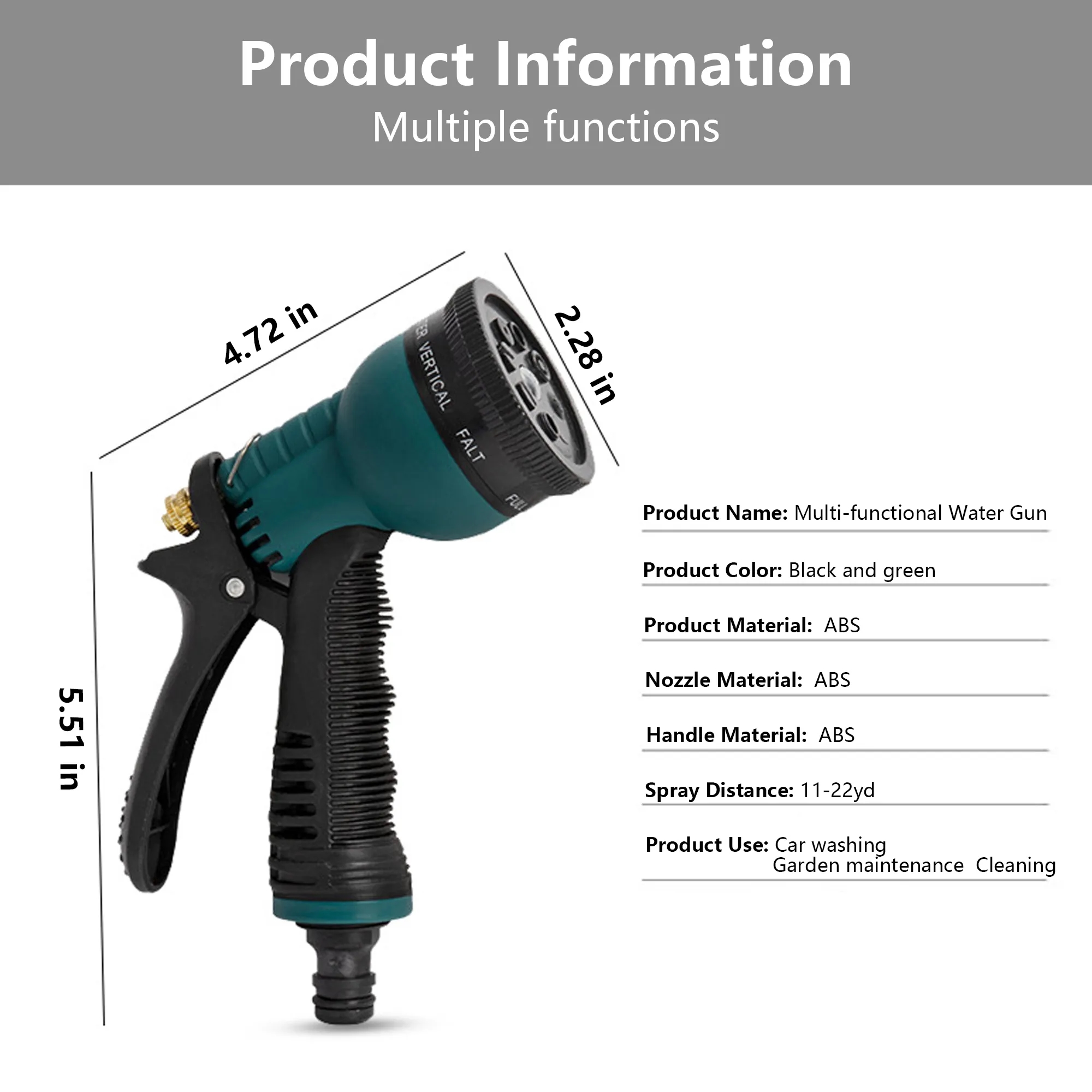 8 in 1 Adjustable Garden Hose Spray Nozzle 6