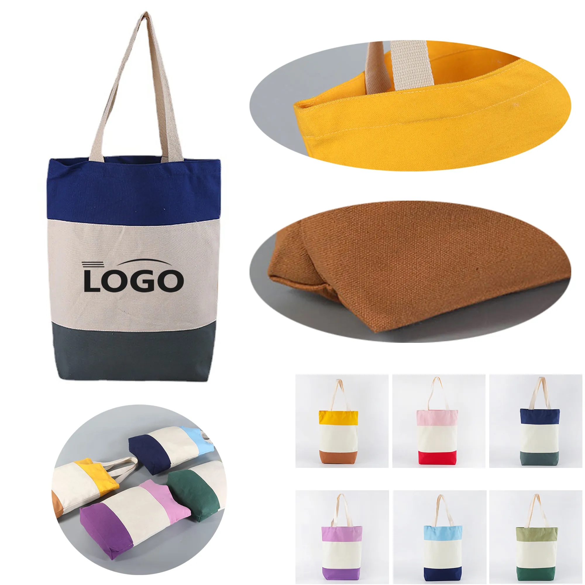 Canvas Shopping Tote Bags, custom tote bag with logo imprint 2