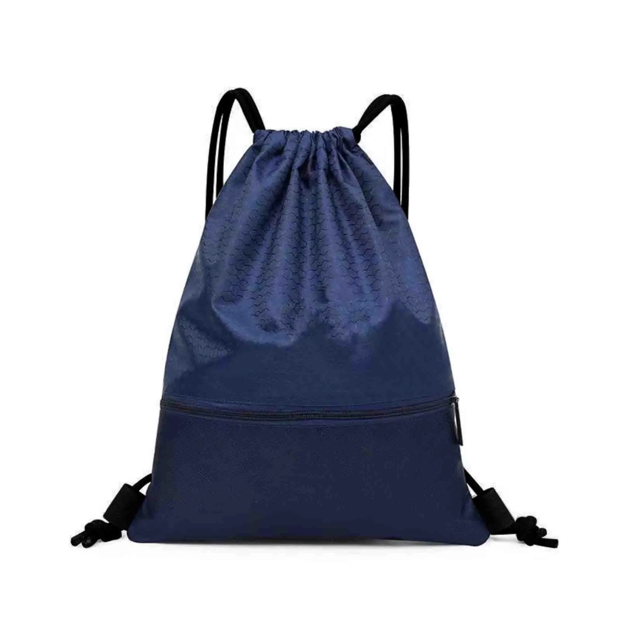 Pocketed Waterproof Drawstring Backpack W/ Zipper 5