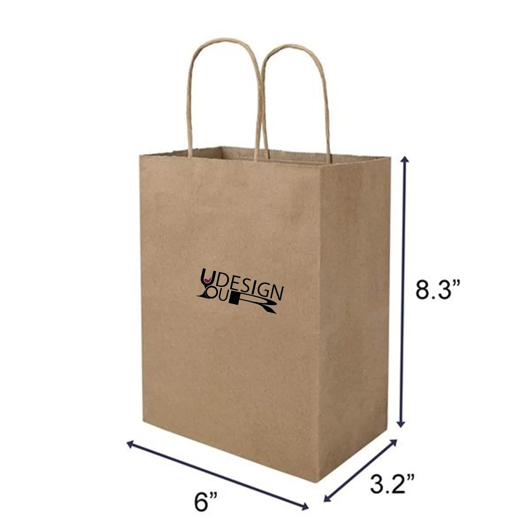Brown Paper Bag with Handle MOQ 100 2