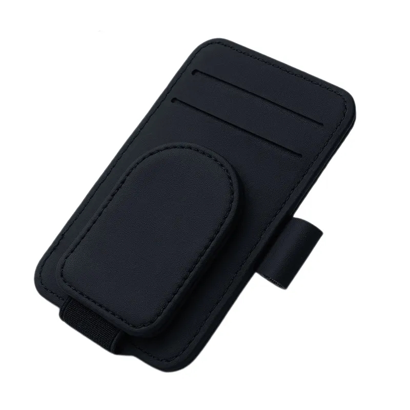 Pu Leather Car Sun Visor Magnetic Clip 4
