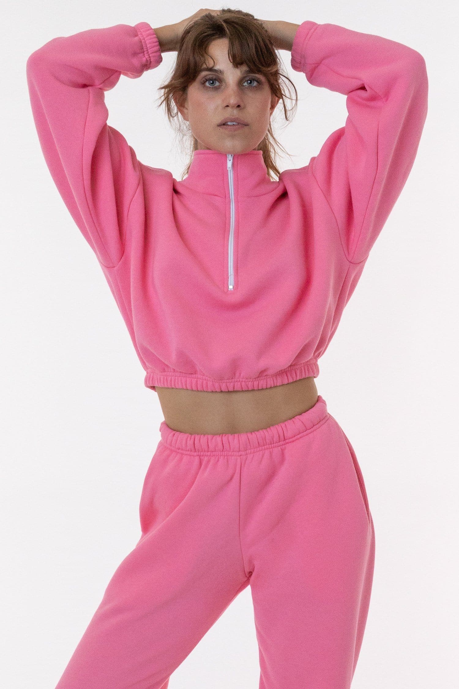 Flex Fleece Half Zip Cropped Pullover, custom hoodie or sweatshirt with logo imprint 13
