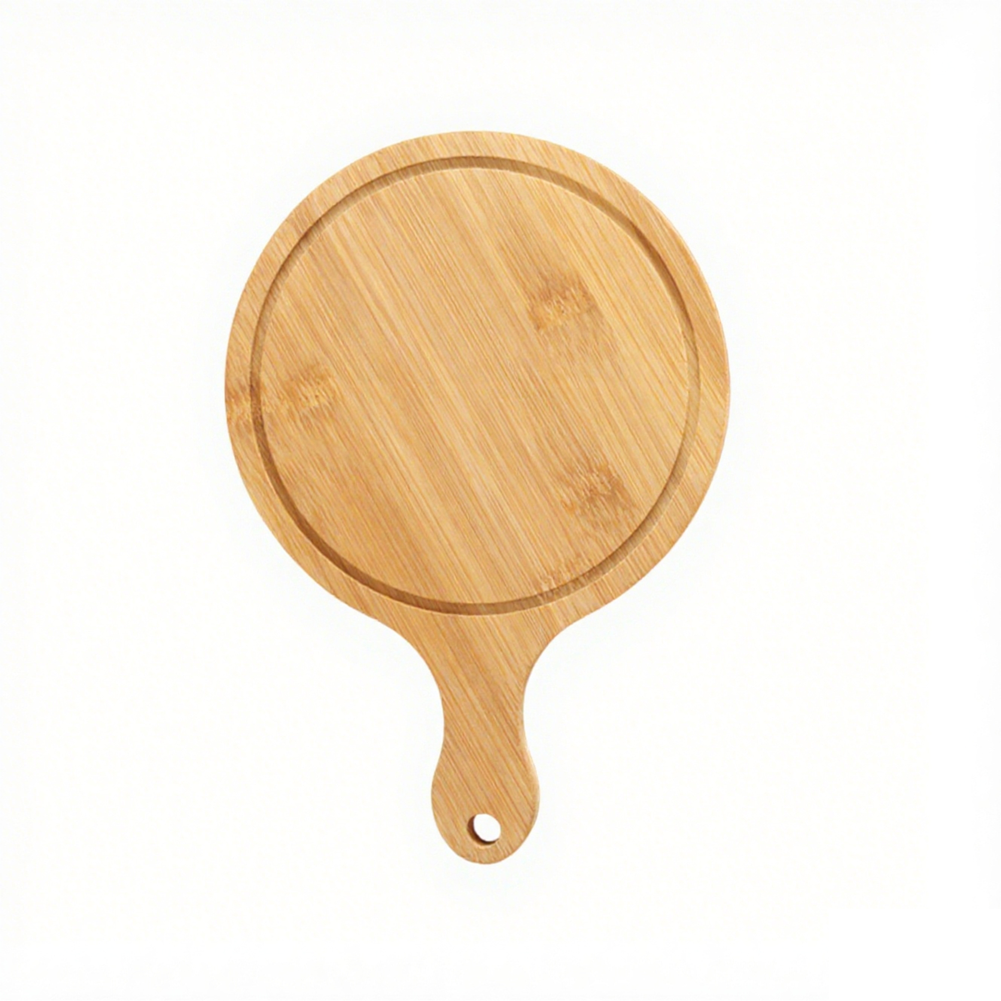 Bamboo Round Cutting Board Pizza Server 6" To 12" 3
