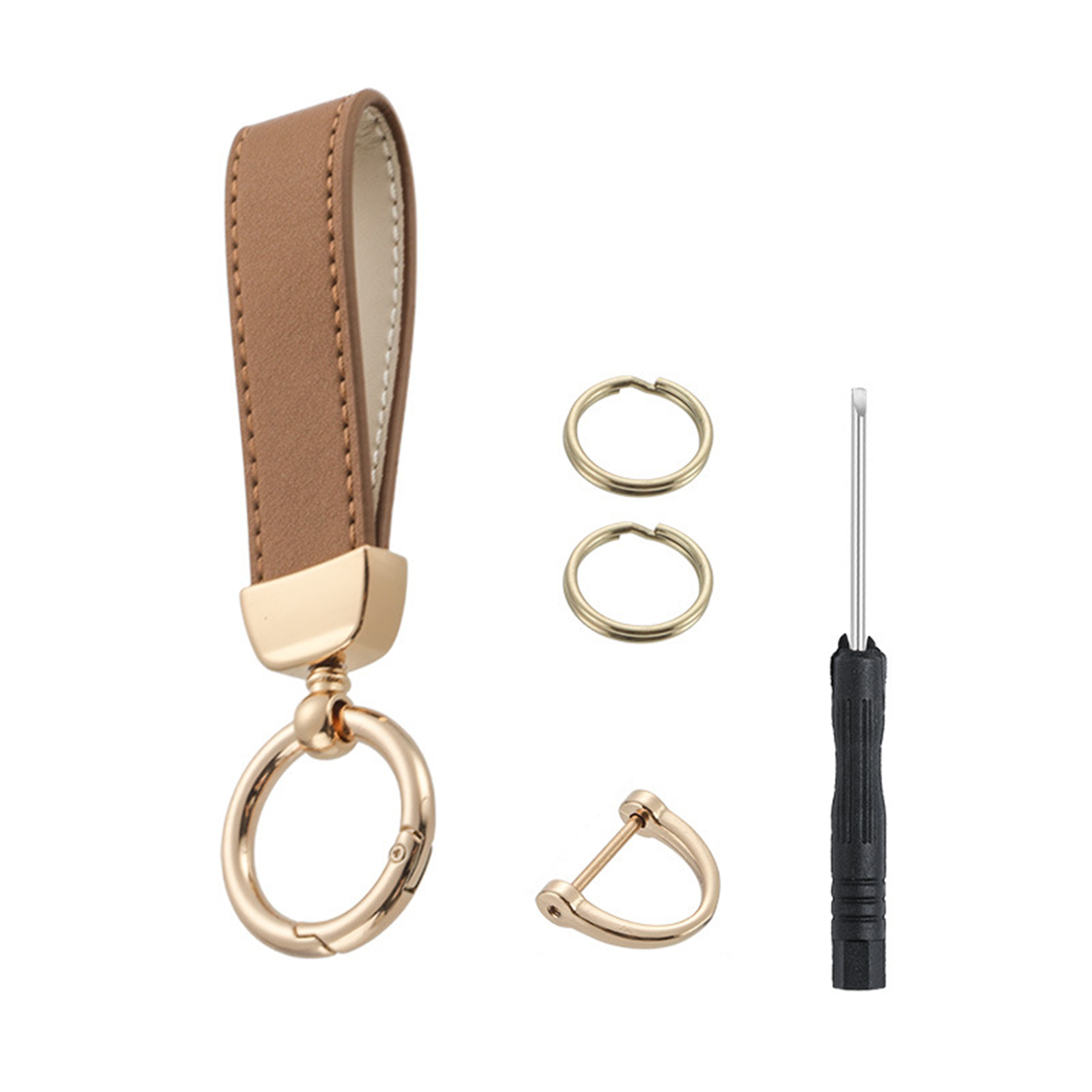 Suede Fob With Alloy Hardware Key Holder 7