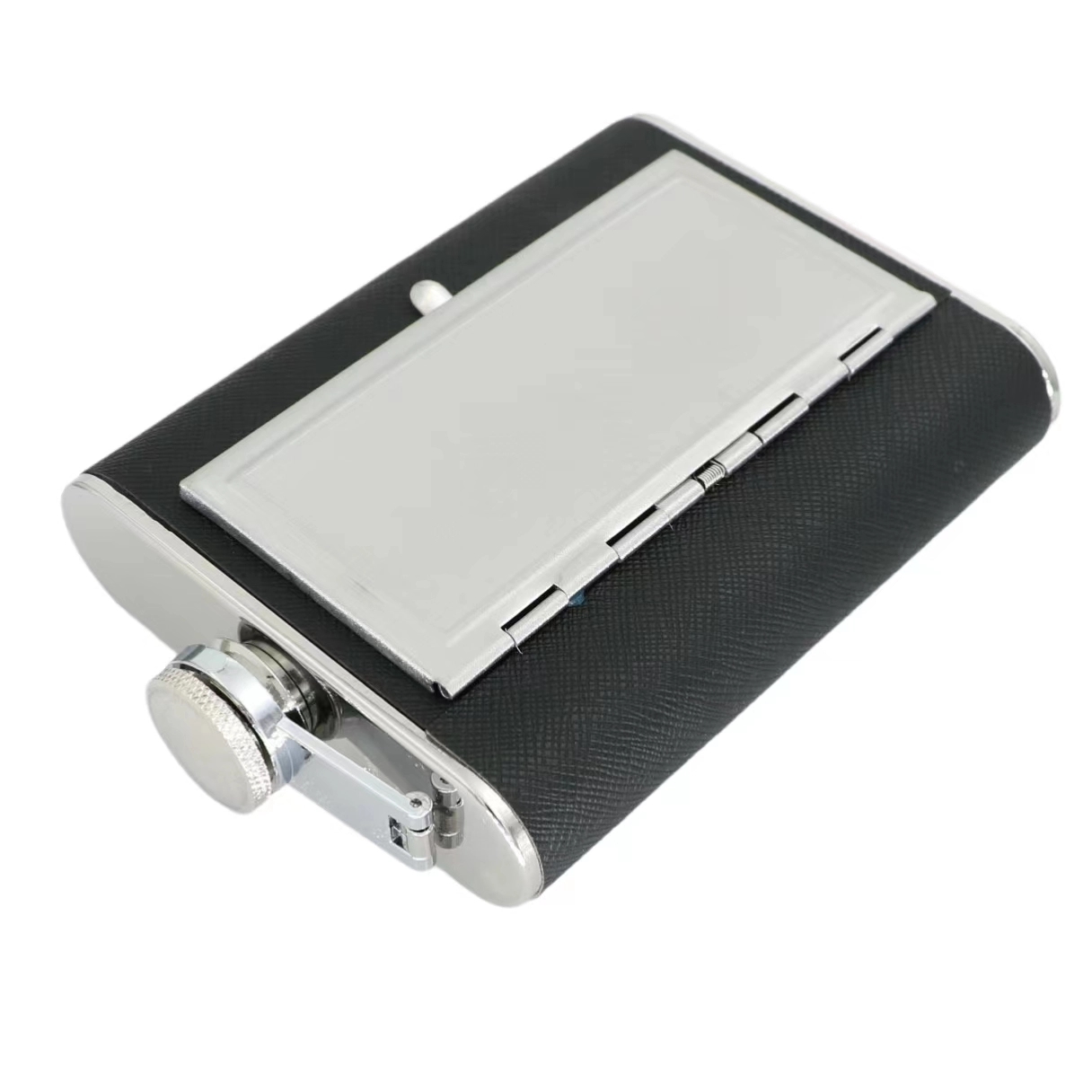 5 / 6 oz Stainless Steel Liquor Flask With Cigarette Case 6