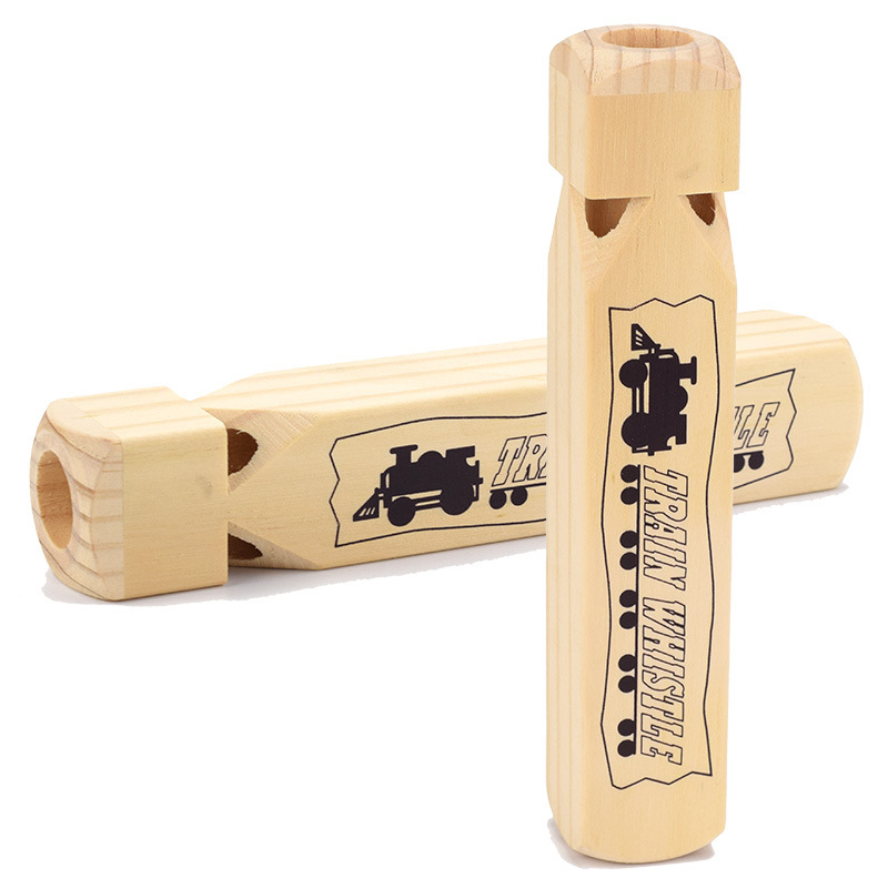 Wooden Train Whistle 4 Tone for Party Game or Educational 4