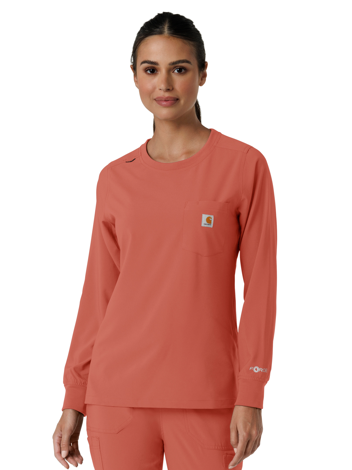 Carhartt Scrubs - Women's One-Pocket Crew Neck Long Sleeve Scrub Top 7