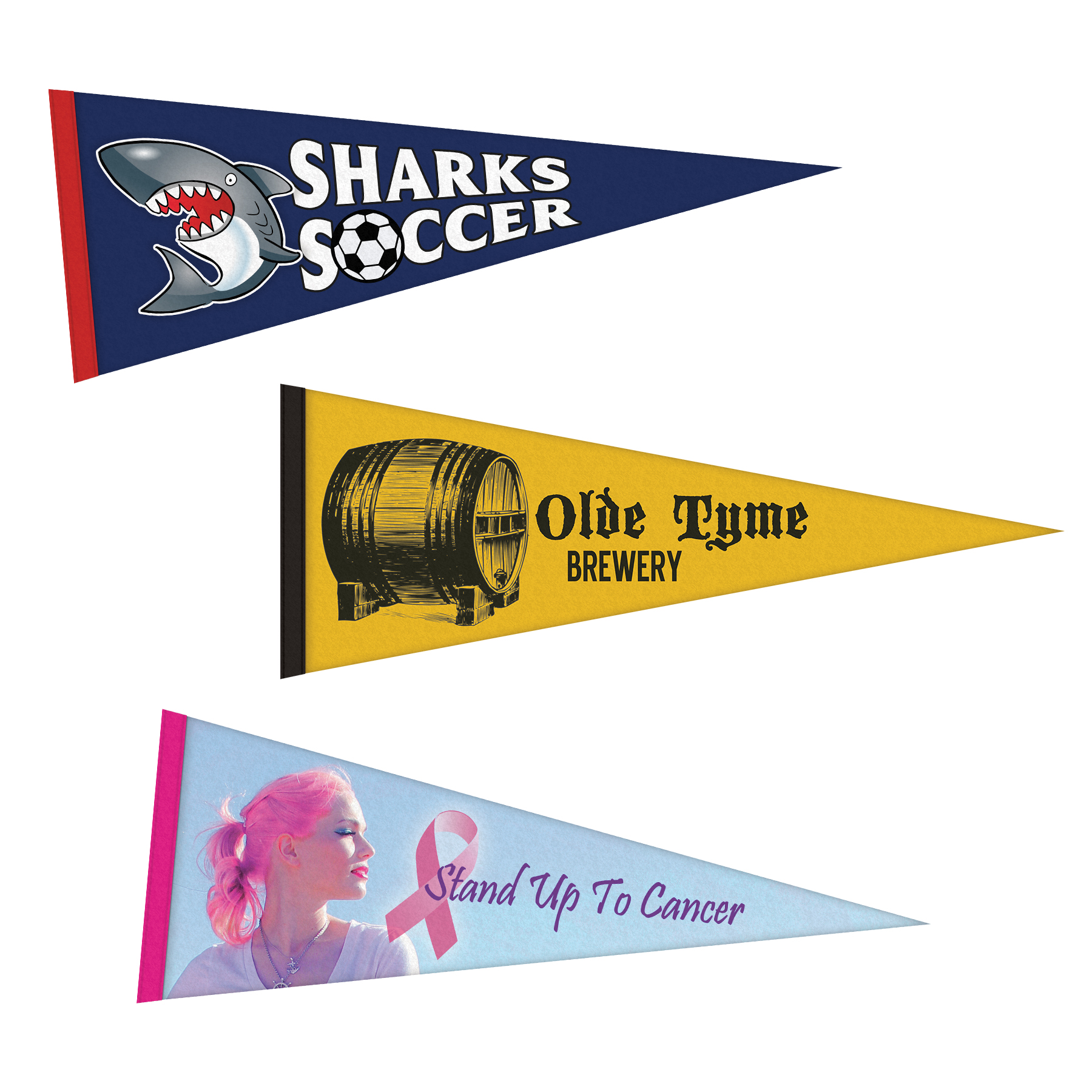 9" x 24" Digitally Printed Single Sided Custom Felt Pennant 11