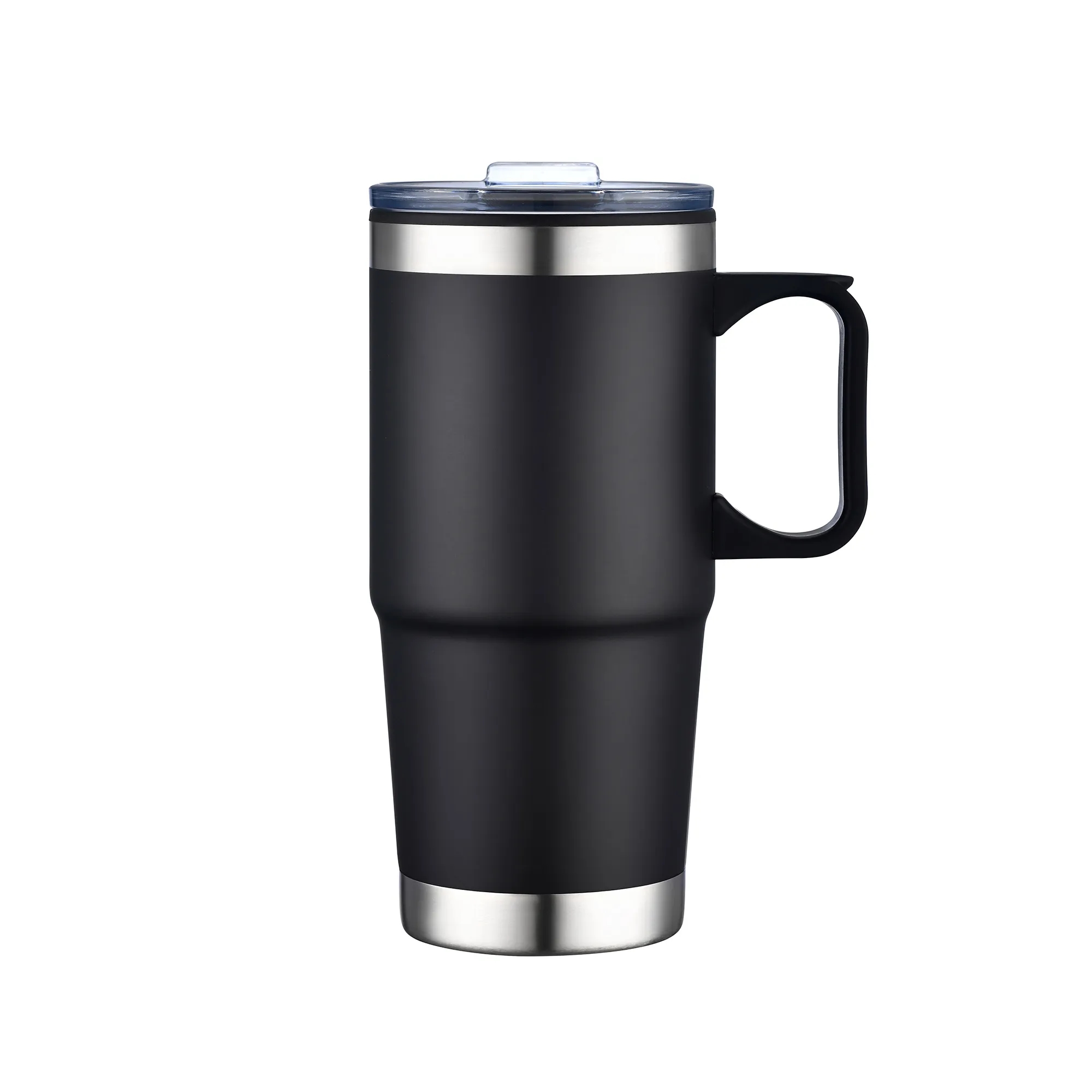 24oz Double Wall SS / PP Mug with Clear Closure Lid and Hand 15