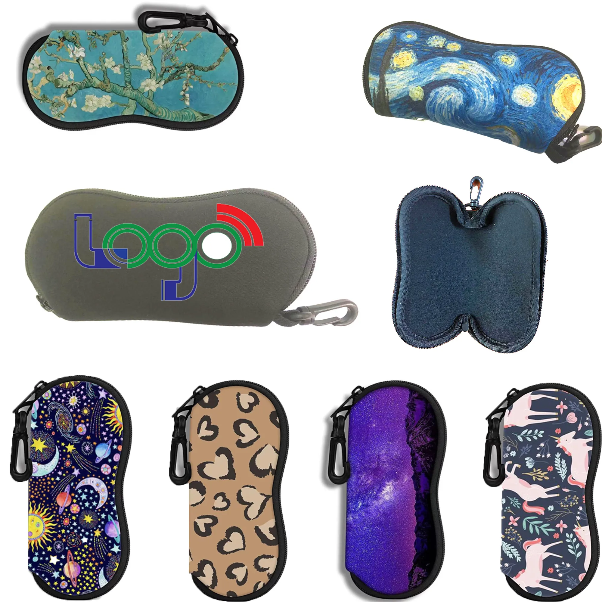 Custom Colored Eyewear Case Zipper Wallet 1