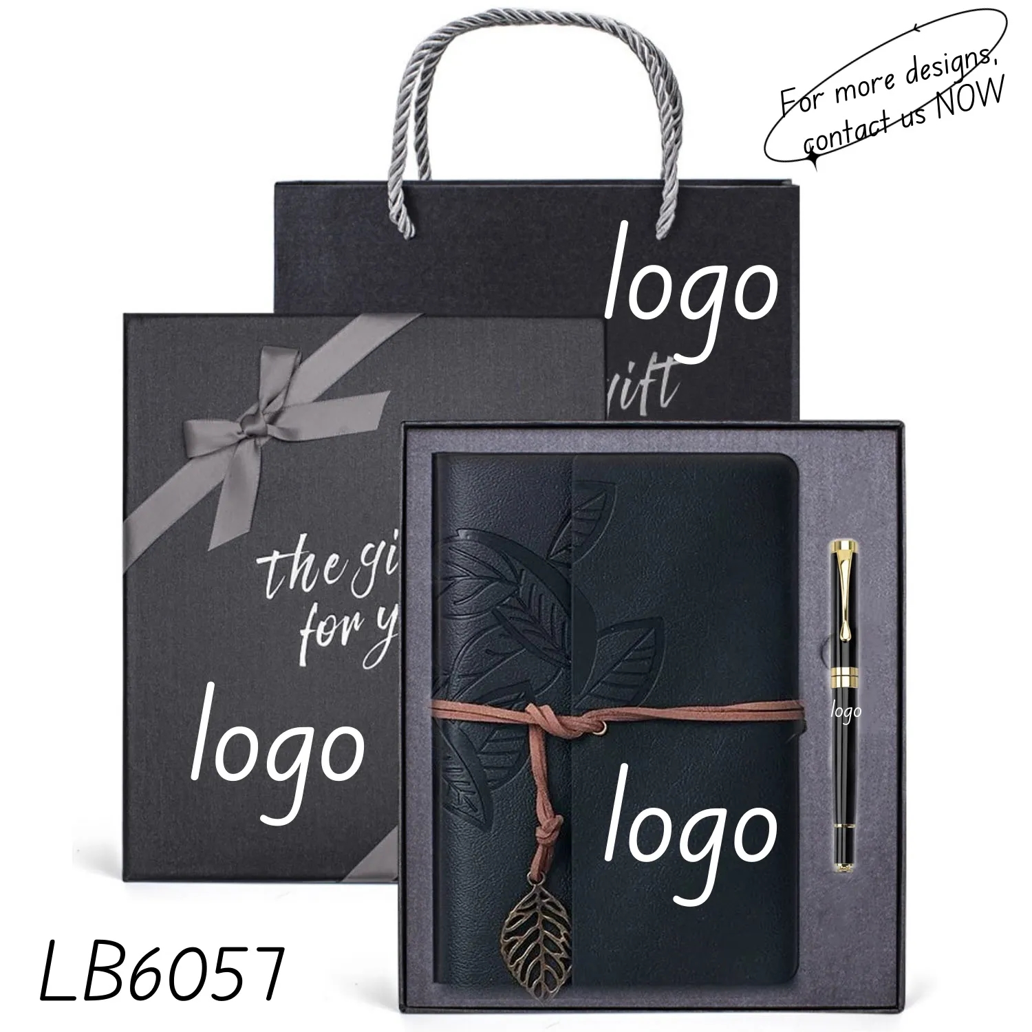 Business Gift Notebook Writing Ballpoint Executive Pen Set 4