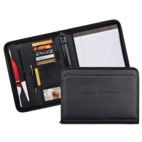 19261 - 13.5 x 10.75 Blk Tuscany Zippered Ringfolio