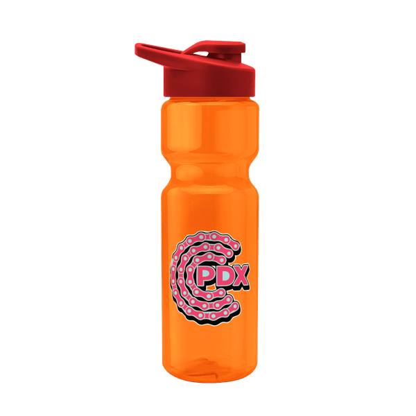 Blazer 28oz Transparent Bike Bottle w/Drink-thru Lid 2548