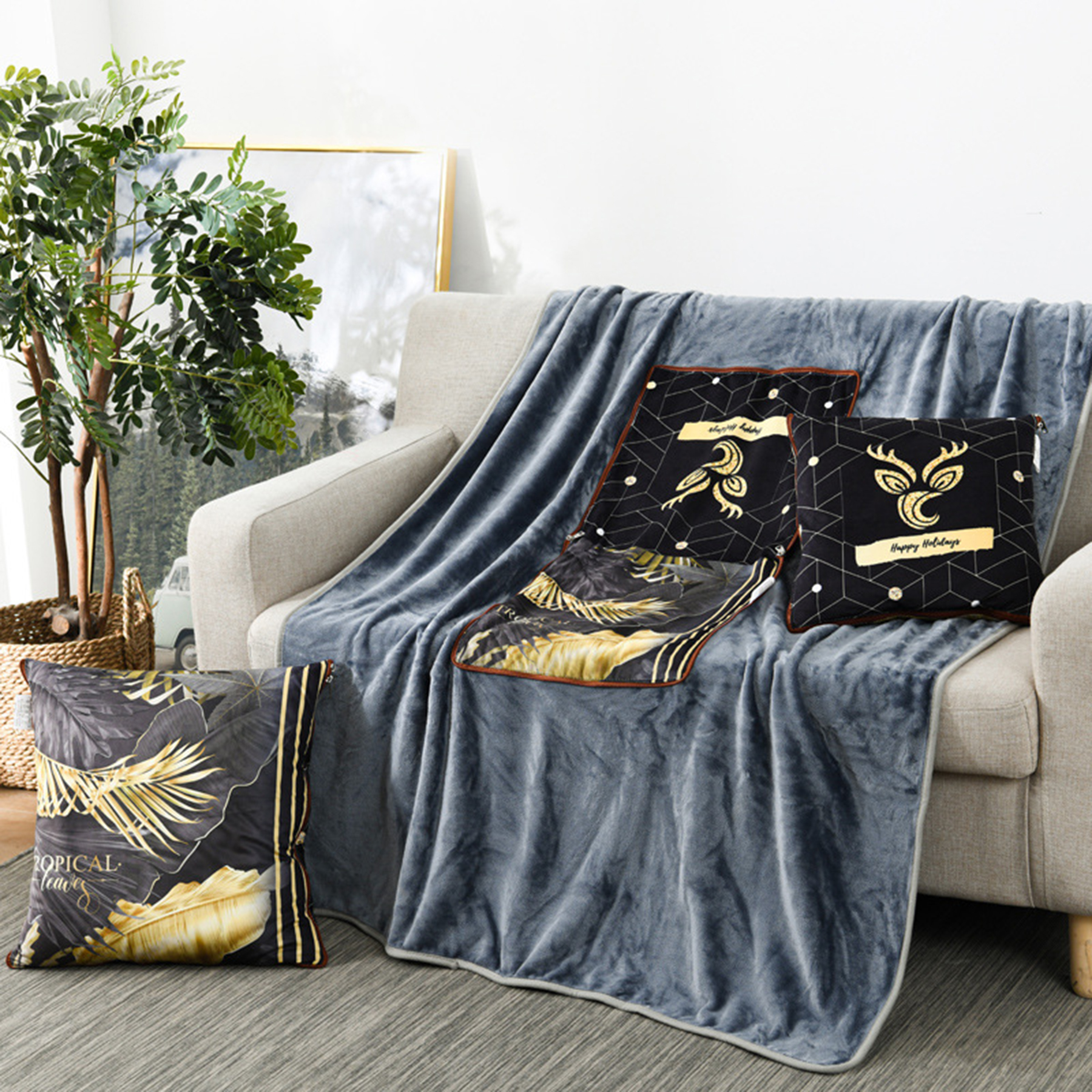 Comfortable Travel Blanket Pillow 3