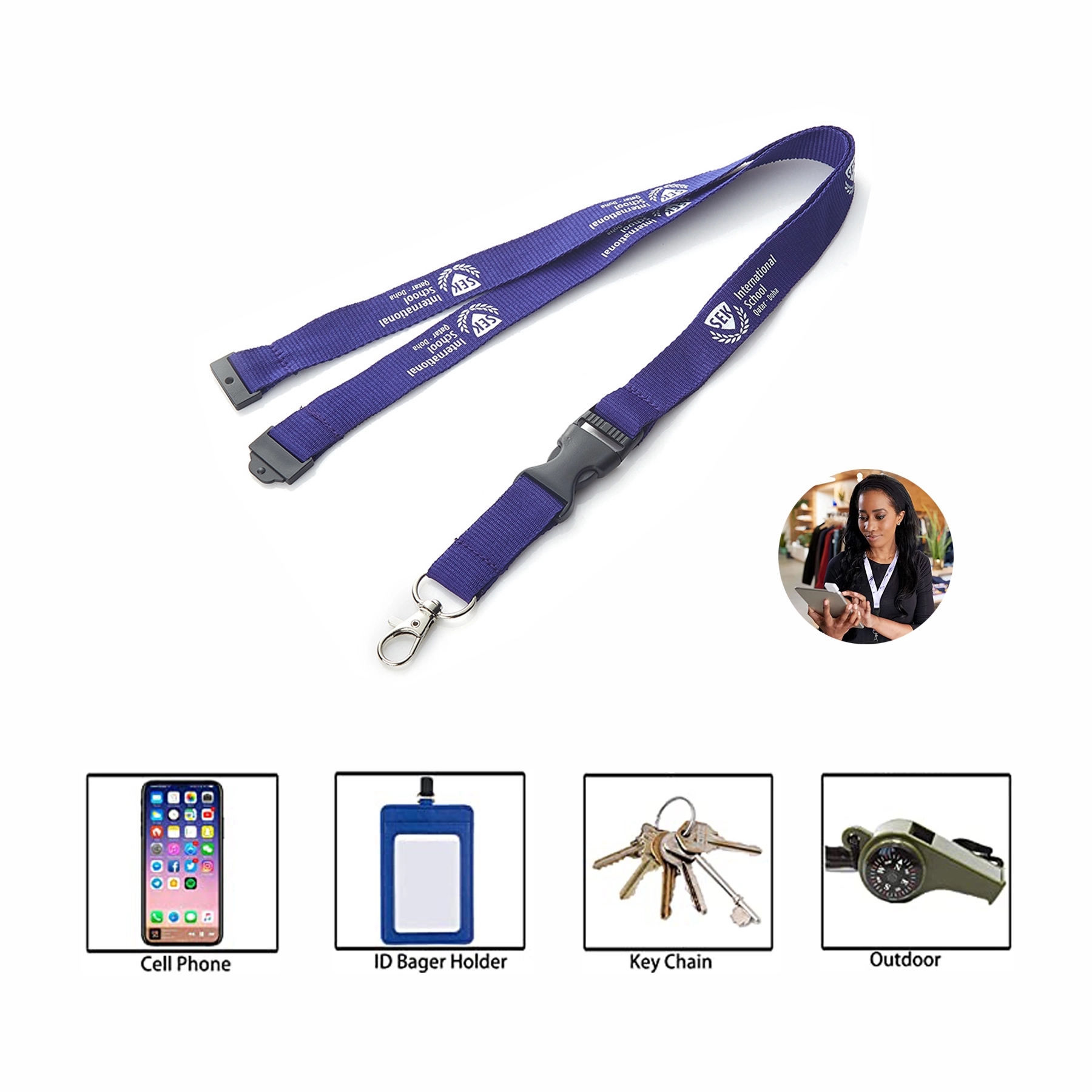 Offset printed Polyester Lanyard 1