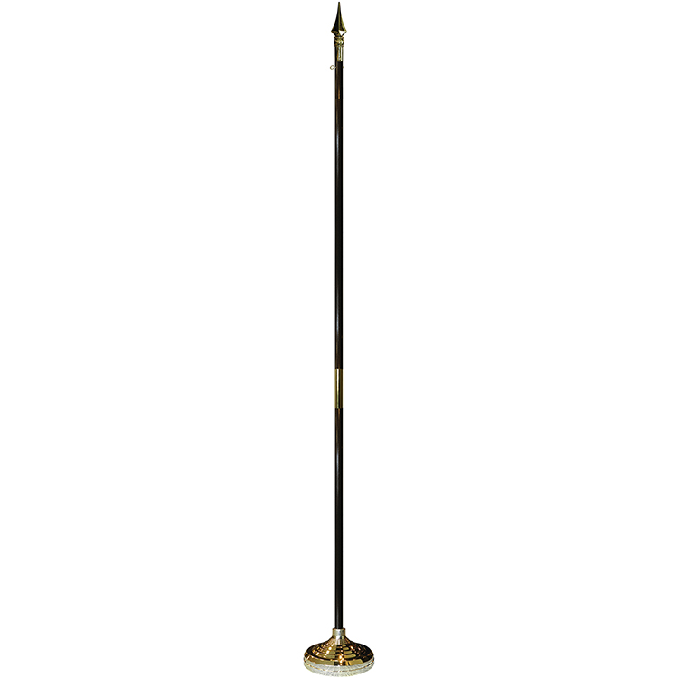 7' Oak Pole Indoor Mounting Set with Spear Top 2