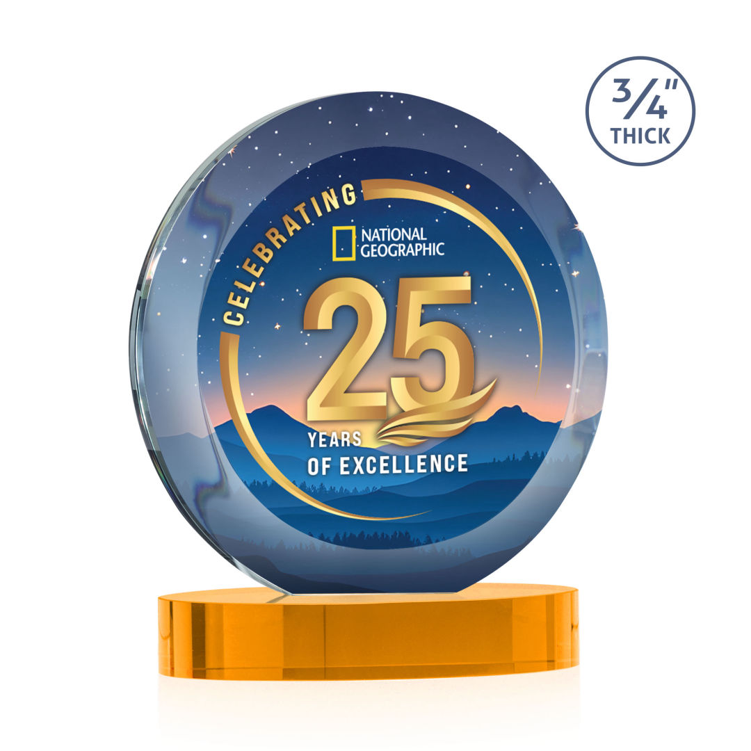 Gibralter Vividprint™ Award on Alberton Base - Amber 3