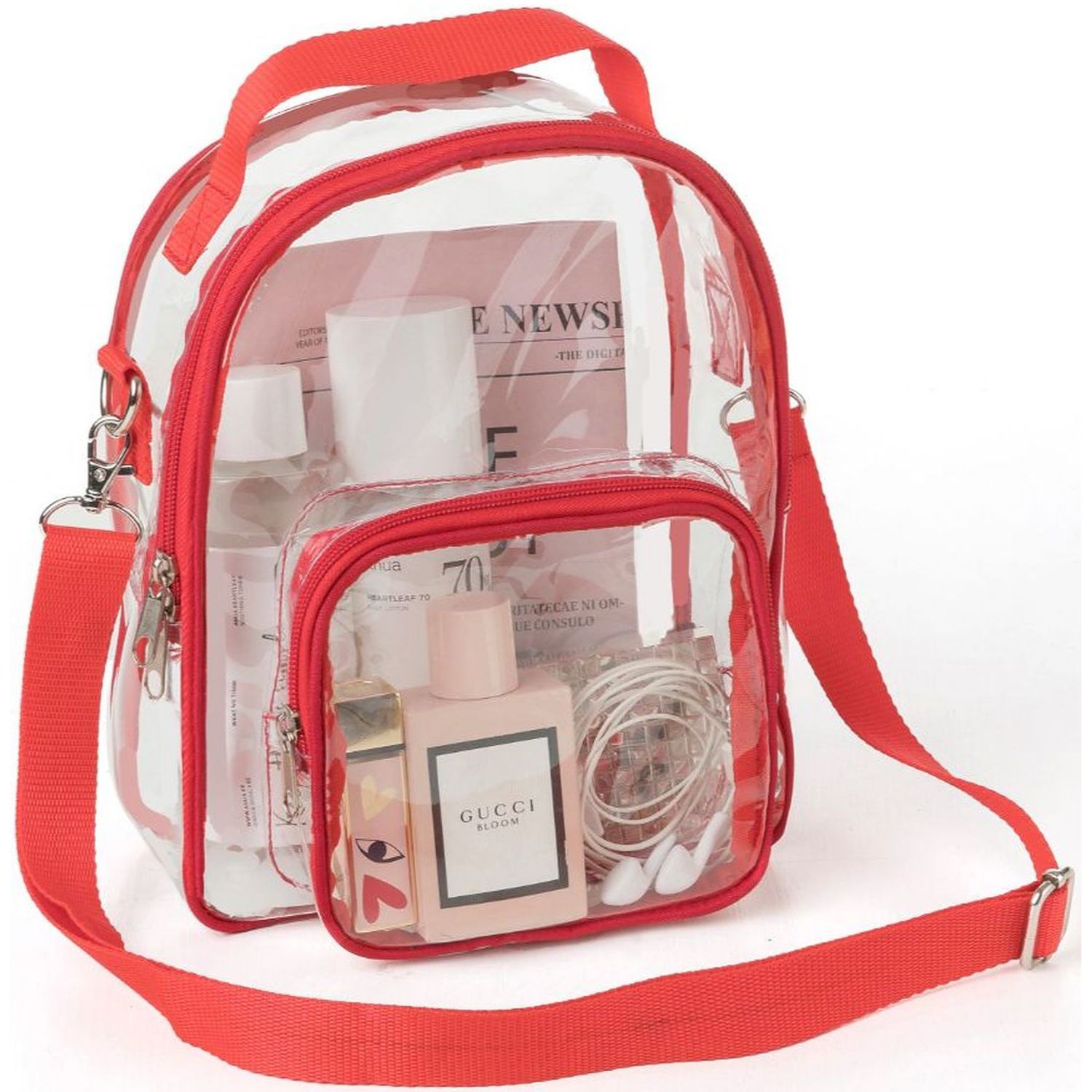 Clear PVC Crossbody Bag Stadium Approved Shoulder Sports Pack 4