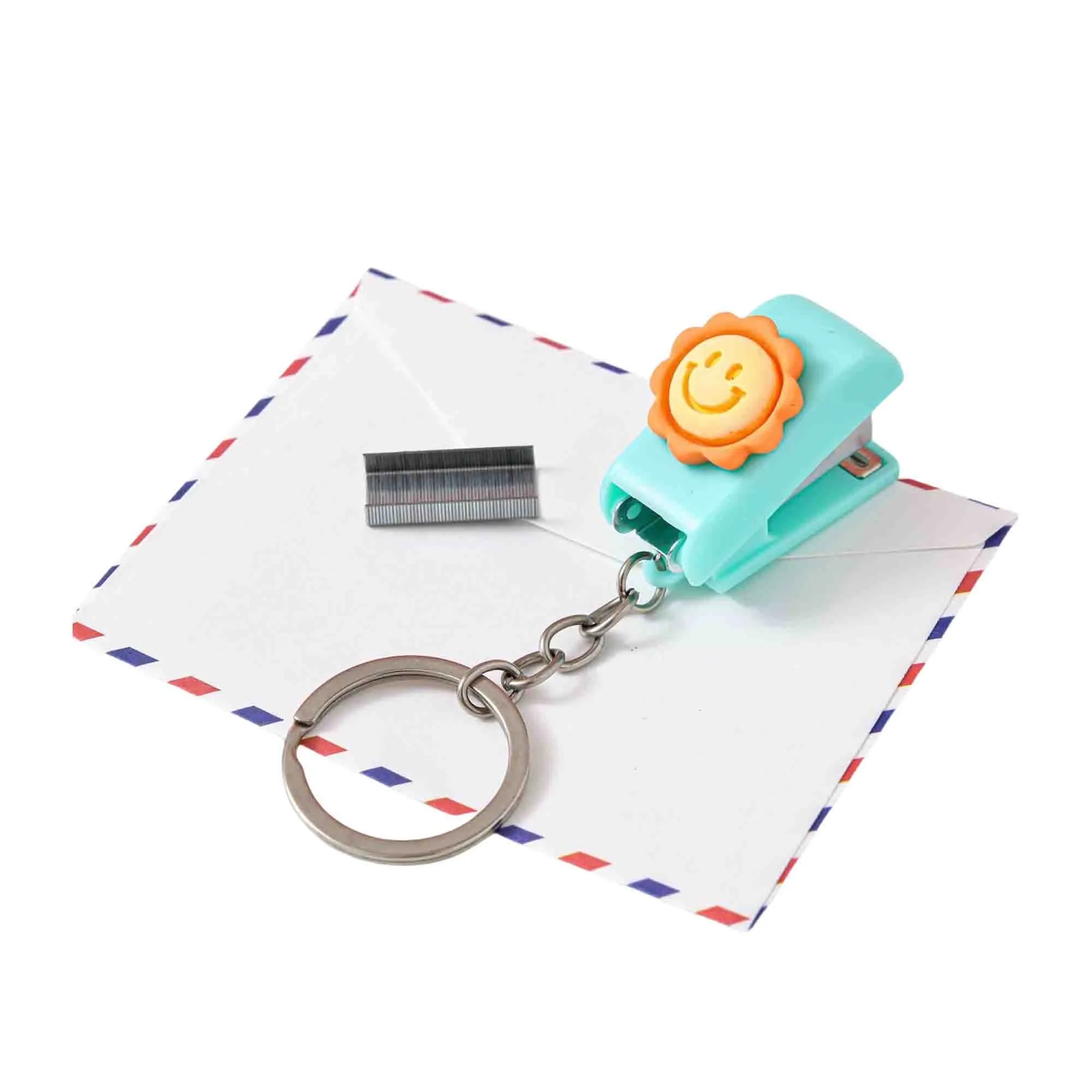 Portable Cartoon Mini Stapler With Keychain 15