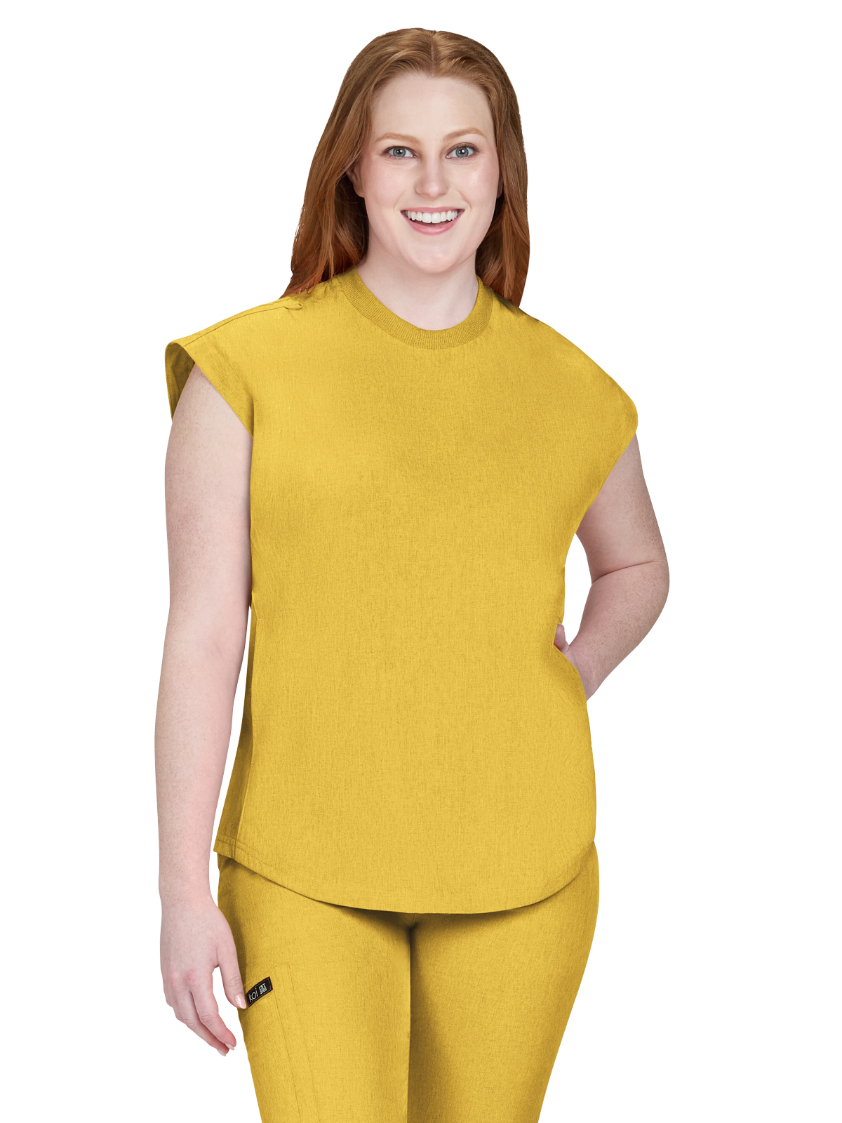 Basics - Women's Two-Pocket Round Neck Scrub Top 13