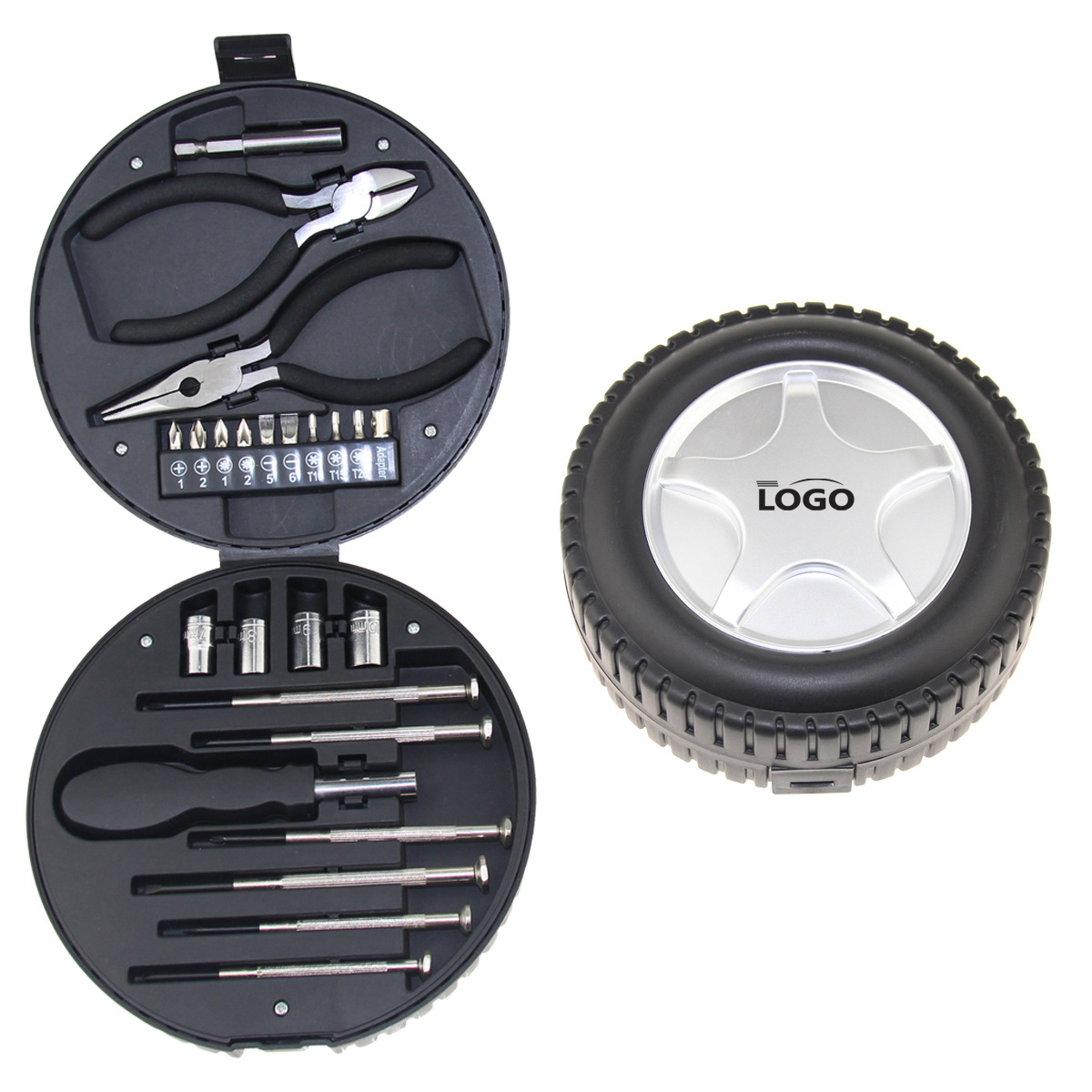 Tire Shaped Multifunctional Tool Kit 4