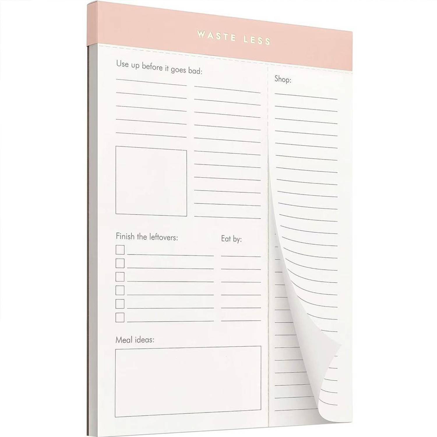 Magnetic Meal Planner Grocery List Notepad for Fridge 4