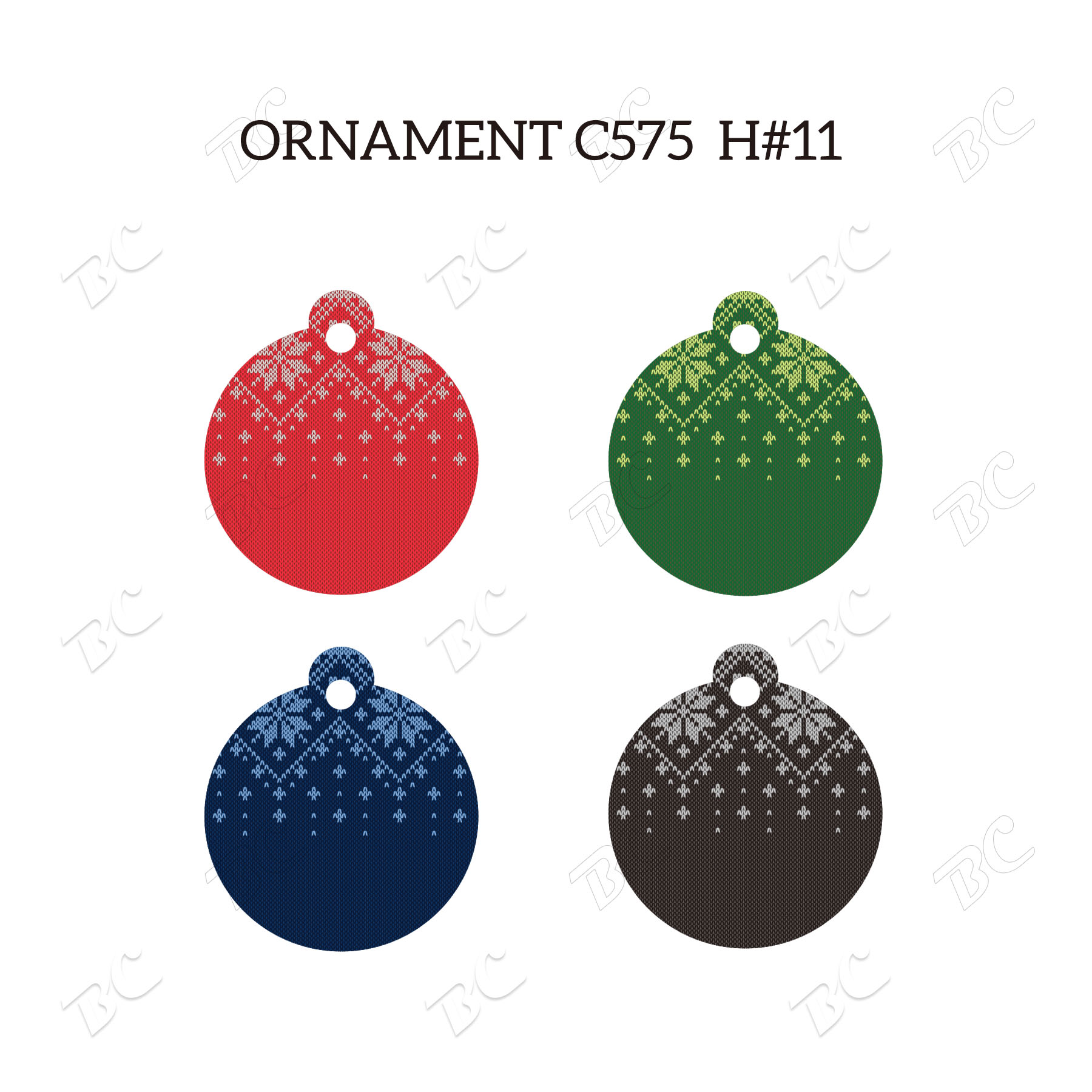 Free Shipping Full Color Christmas Ornament - Round 30