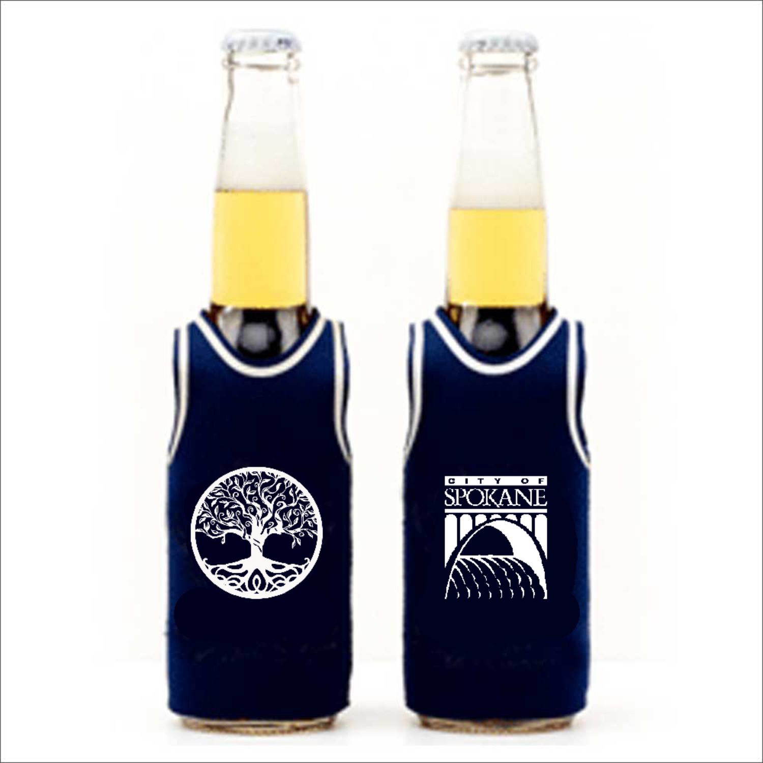 12 Oz. Neoprene V-neck Vest shape Bottle Cooler 2