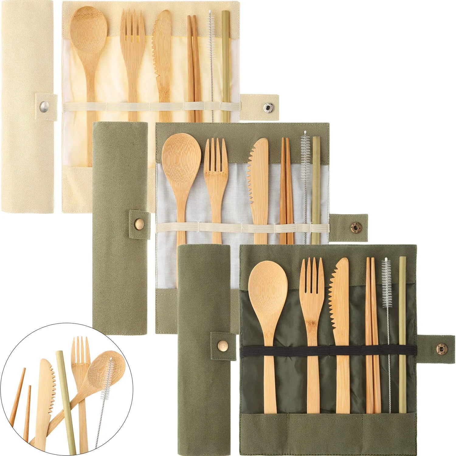 Reusable Bamboo Utensils Cutlery With Case 4