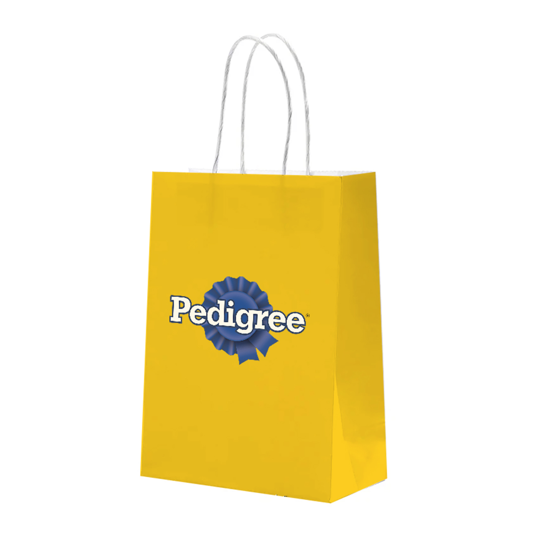 235g Card Paper bag with full color imprint on all sides (5.25*8.25*3.25") 1