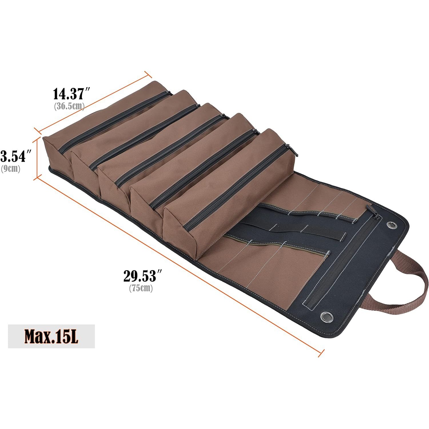 15-Pocket Roll Up Tool Bag Storage Organizer 4