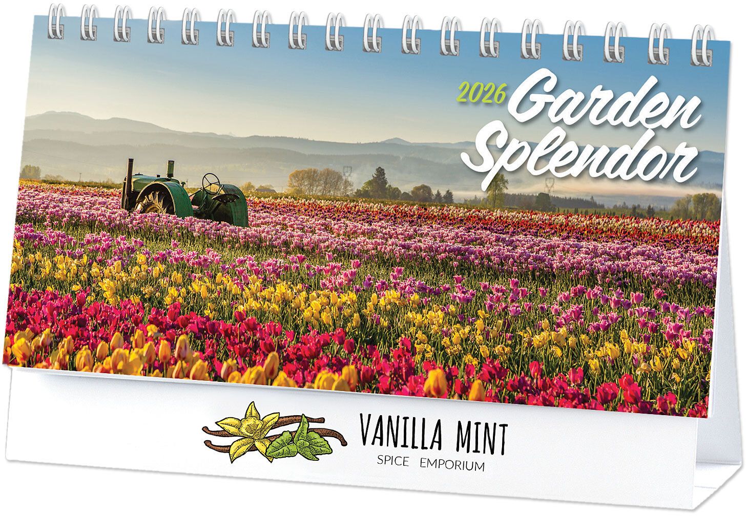 FULL COLOR GARDEN SPLENDOR DESK CALENDAR 12