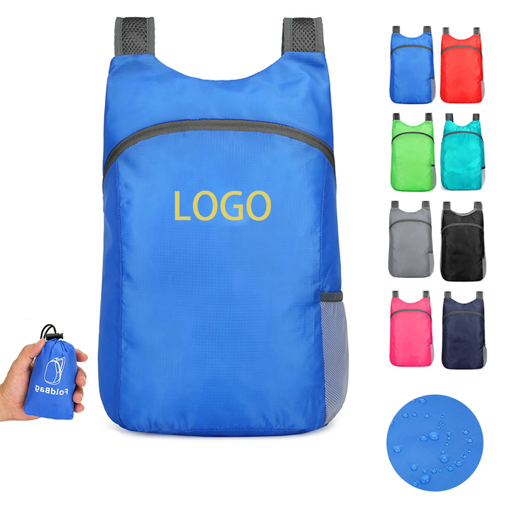 MOQ50 68oz Foldable Waterproof Oxford Backpack 4