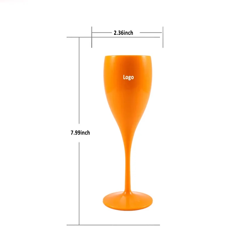 Wine Glass Stemware Plastic Champagne Cup for Party 3