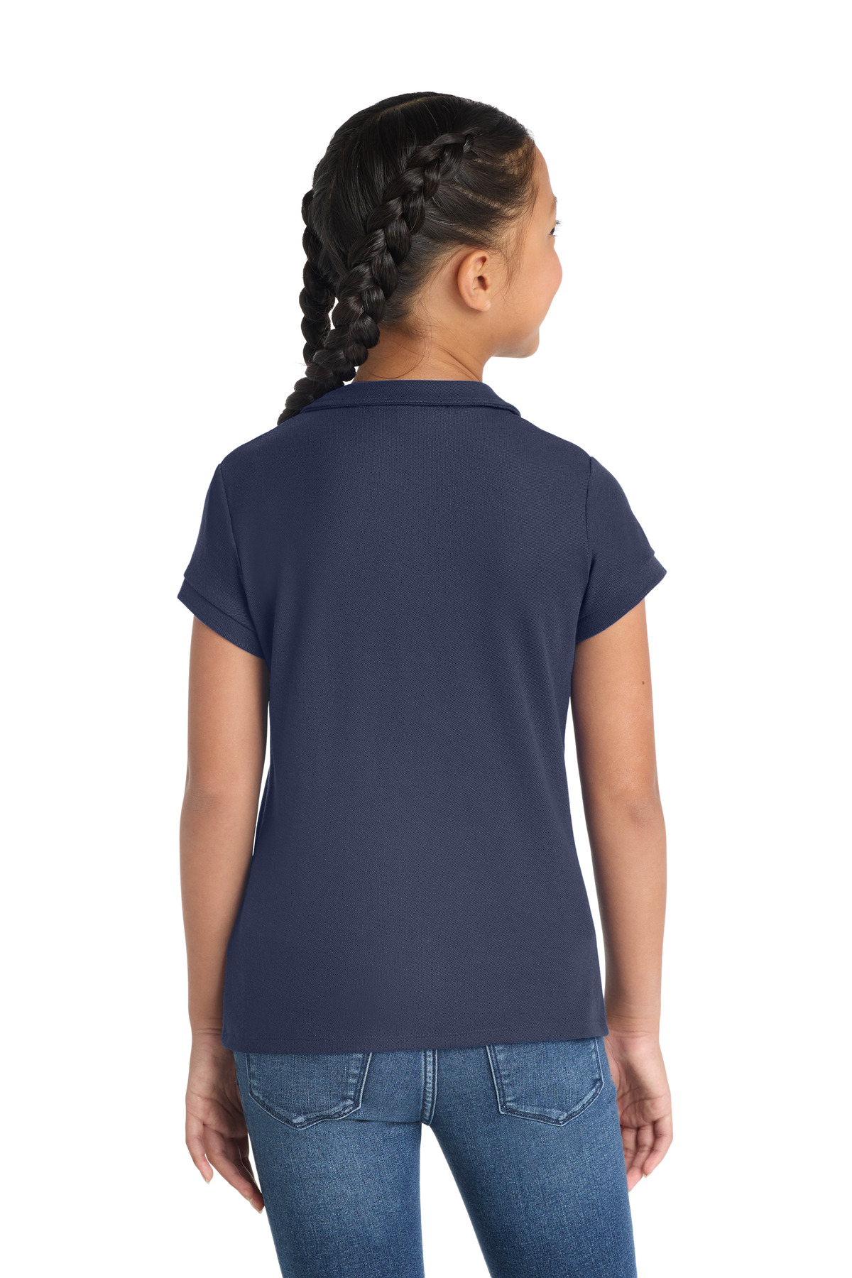 Port Authority Girls Silk Touch Peter Pan Collar Polo. YG503 12