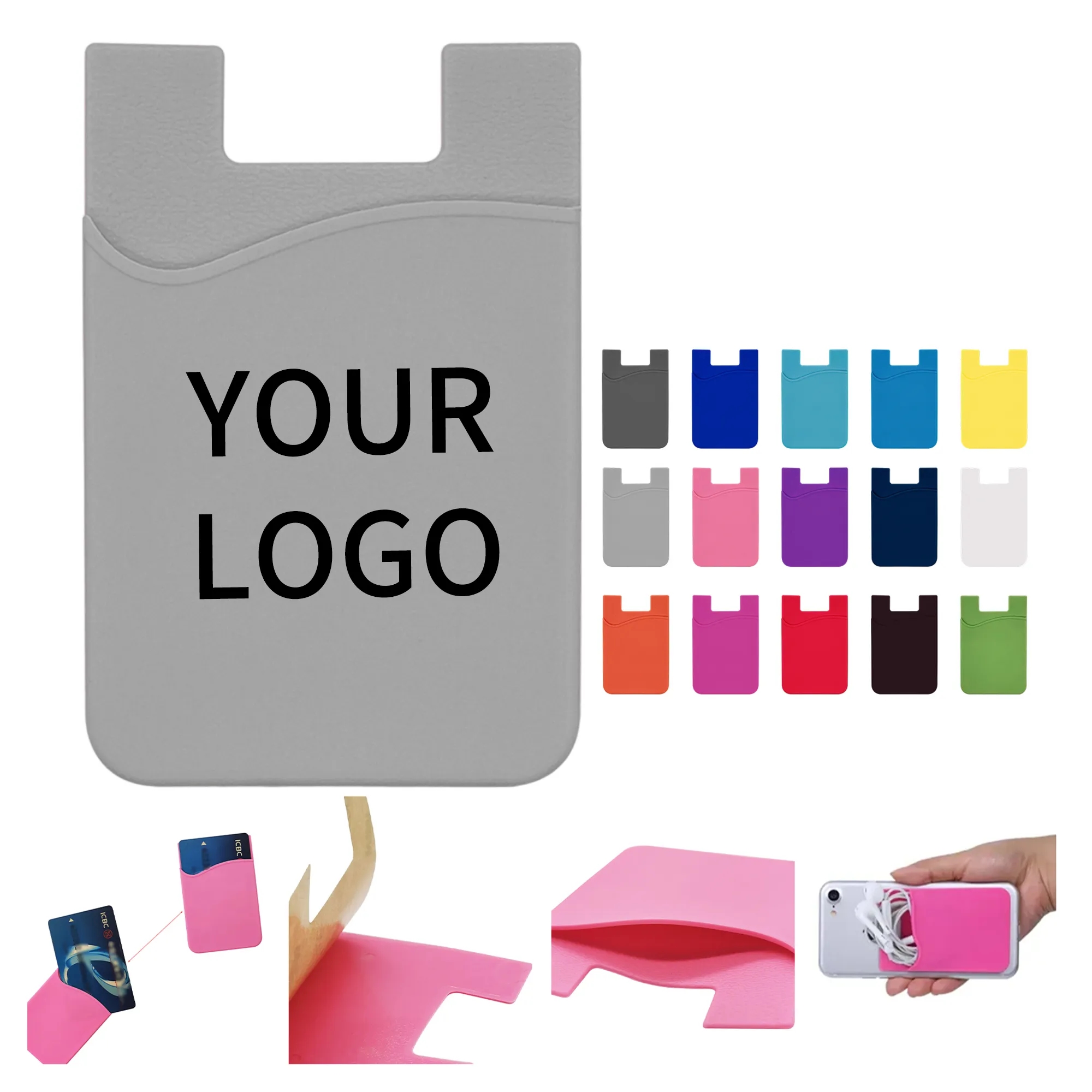 3.4x2.2 Inch Silicone Card Holder Lightweight and Flexible 7