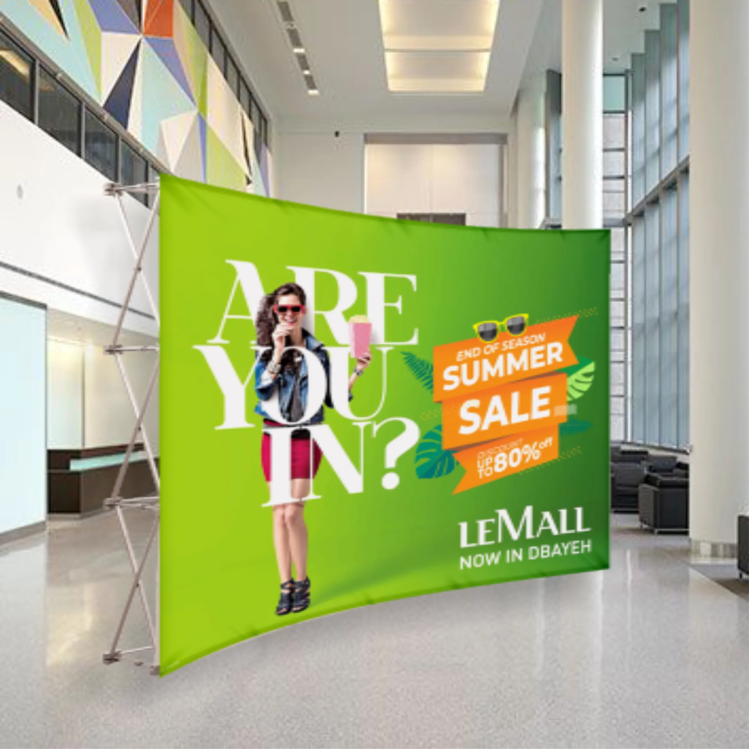 10'x8' Curved Pop Up Fabric Foldable Display Wall 6