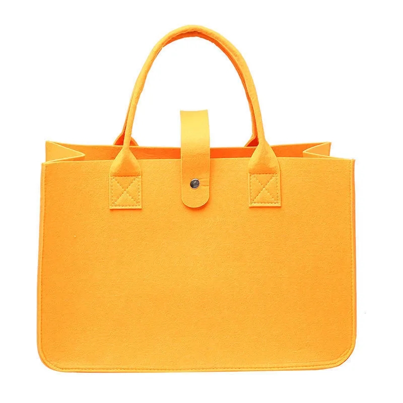 Solid Color Felt Tote Storage Bag 6