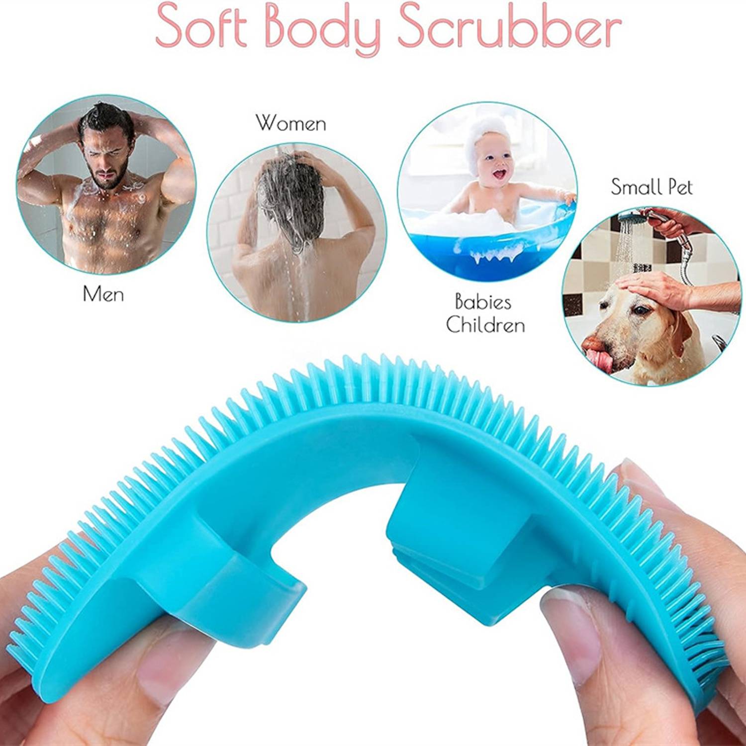Soft Silicone Shower Exfoliating Skin Massage Brush 4