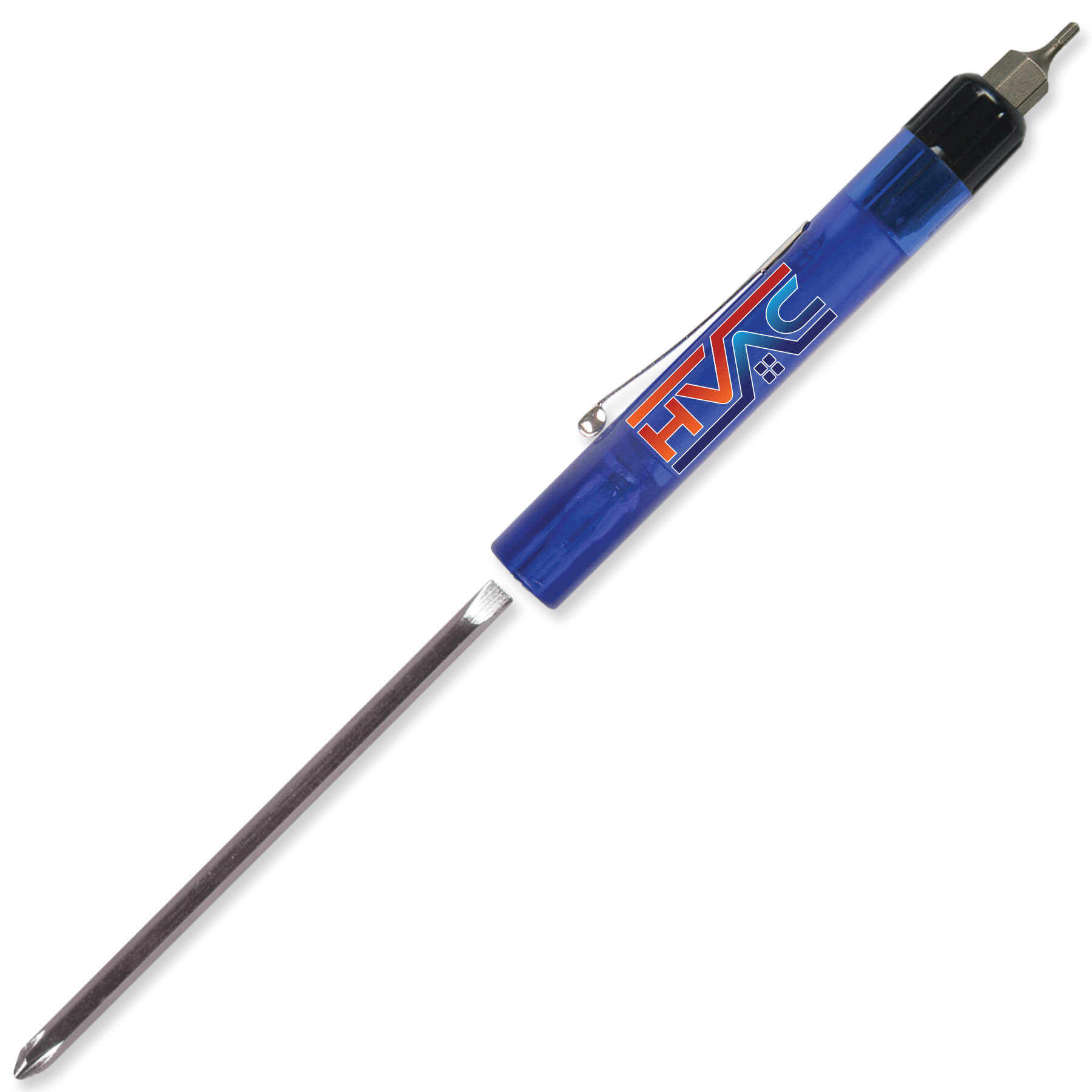 Pocket Screwdriver Reversible Flat Blade + Hex Bit Top 22