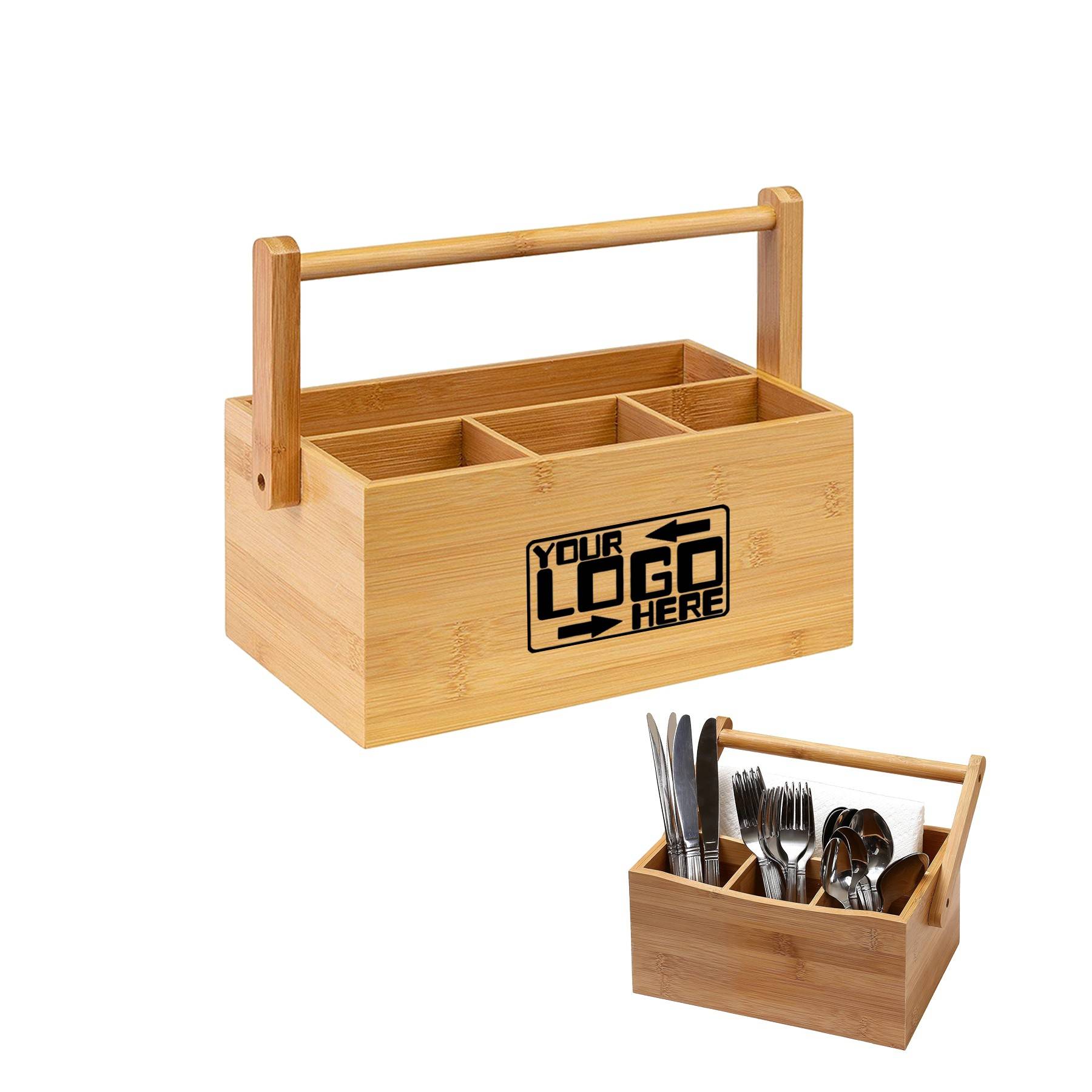 Bamboo Utensil Organizer for Countertop 3