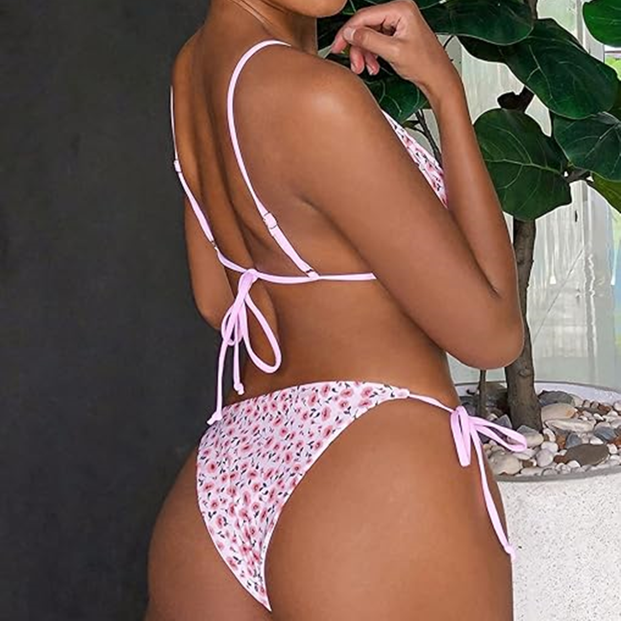 Women's Floral String Bikini Set 4
