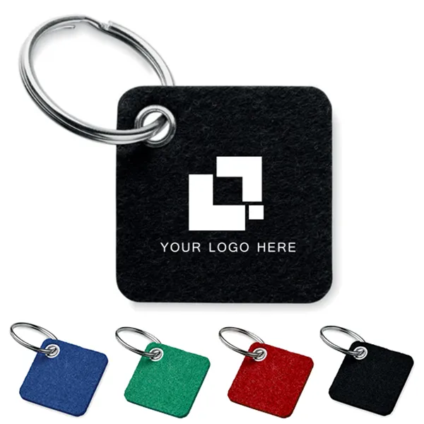 Promotional Square RPET Felt Keyring 1