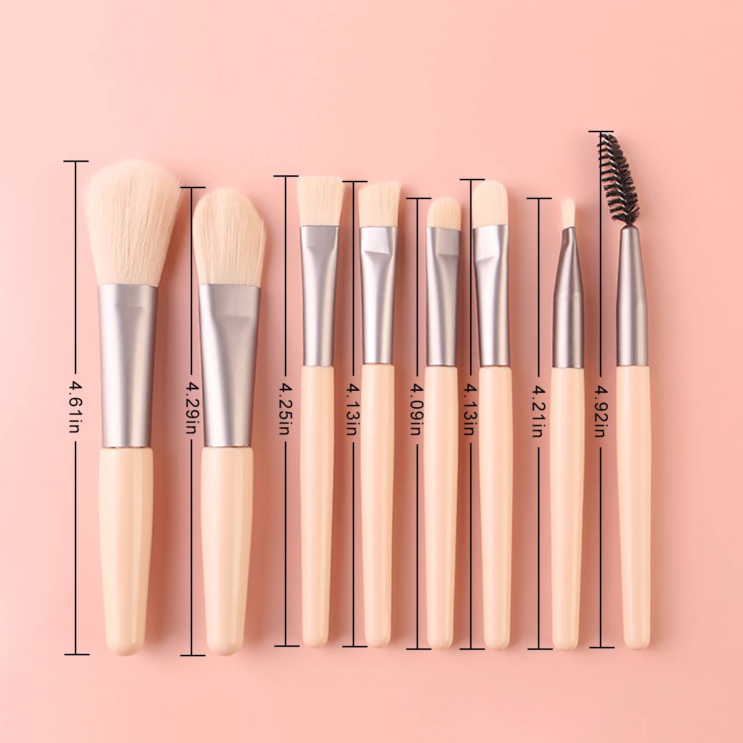 8-Piece Makeup Brush Set, Macaron-Themed Portable Blush 12