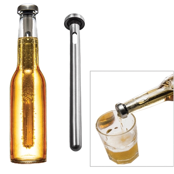 Stainless Steel Beer Bottle Chiller Cooling Sticks with Opener 4