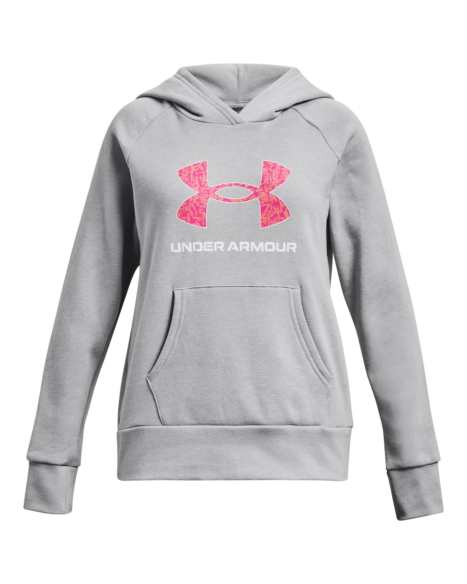 UA Rival Fleece Big Logo Print Fill Girls' Hoodie 2