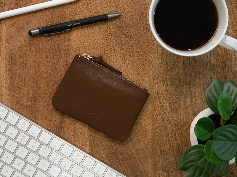 Real Leather Coin Pouch