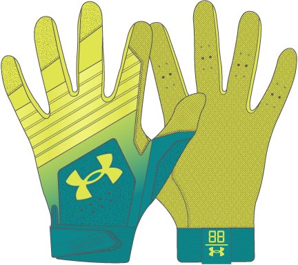 UA Clean Up Men's Batting Gloves 20