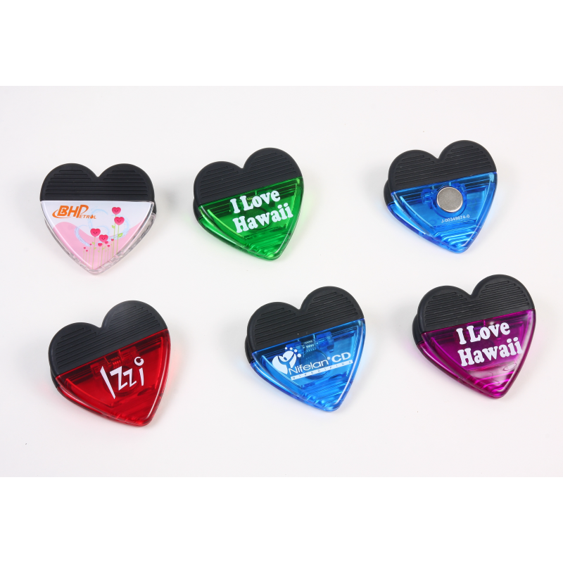 Heart shaped Magnetic Clip, custom magnet with logo imprint 2
